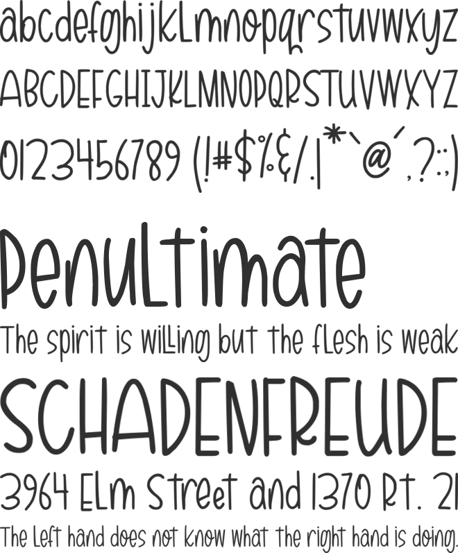 Kitty Sweet font preview