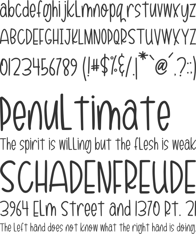 Kitty Sweet font preview