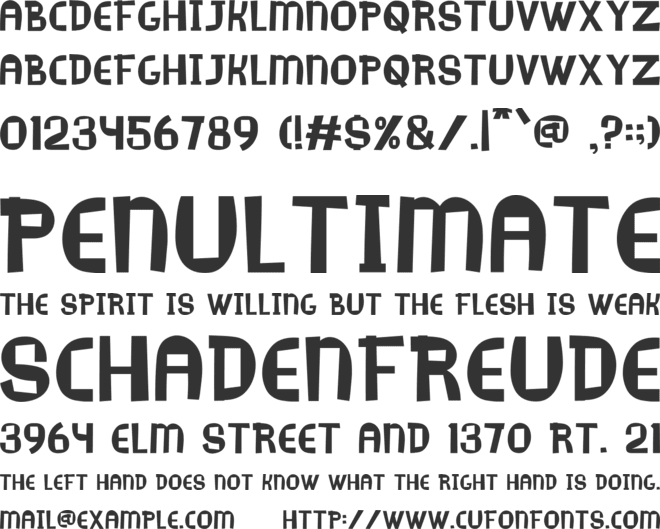 Wakiki font preview