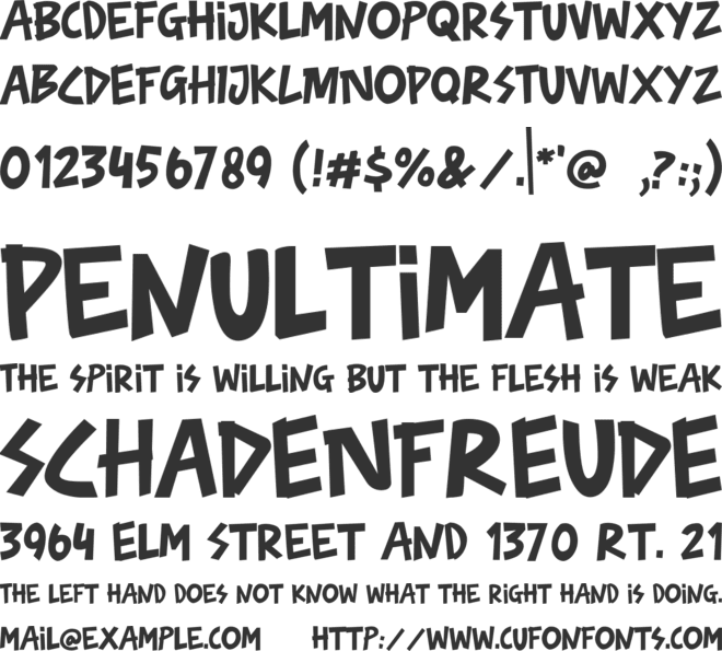 The Prison font preview