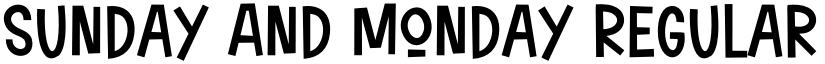 Sunday And Monday Regular font