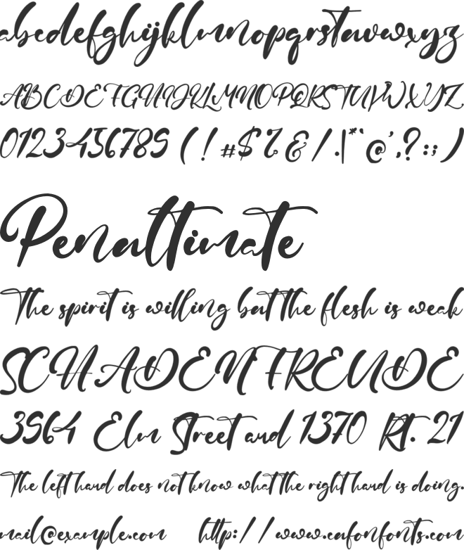 Sweety Berry font preview