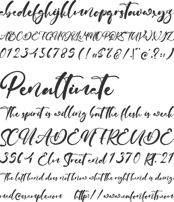 Sweety Berry font preview