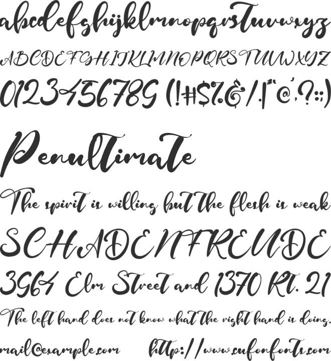 Valley River font preview