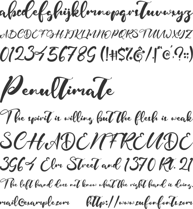 Valley River font preview