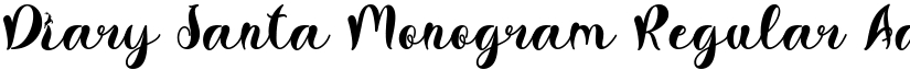 Diary Santa Monogram Regular font