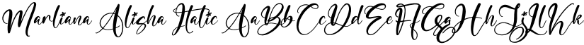 Marliana Alisha Italic font