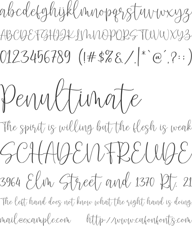 Sweetygirls font preview