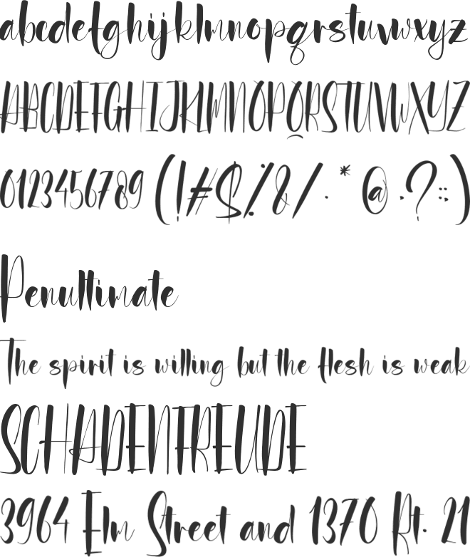 Antayha font preview
