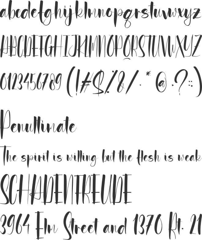 Antayha font preview