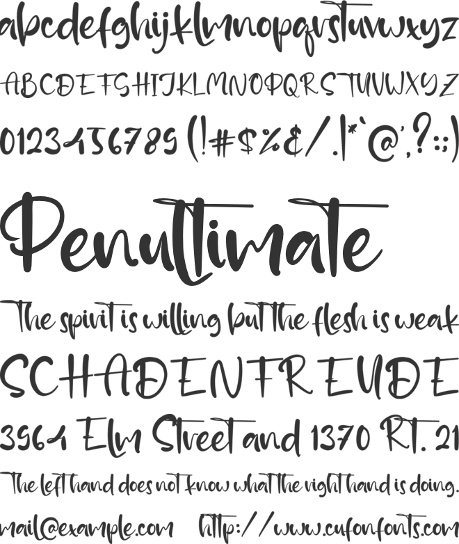 Himalaya Hill font preview