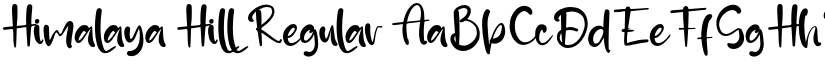Himalaya Hill Regular font