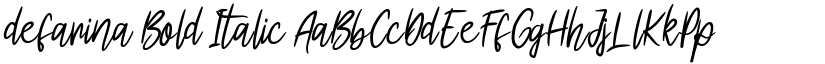 defarina Bold Italic font