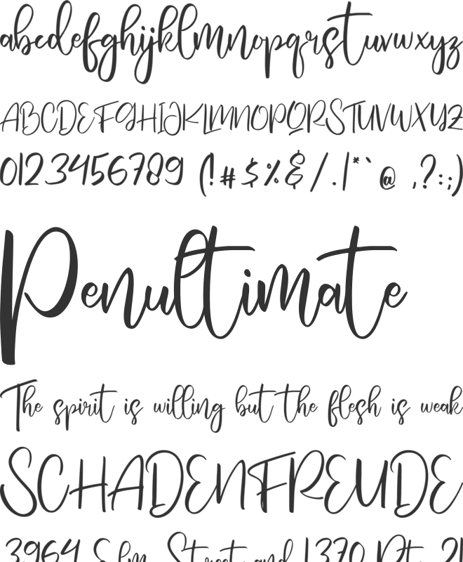 Ballines font preview