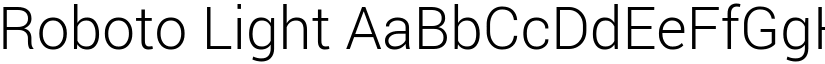 Roboto Light font