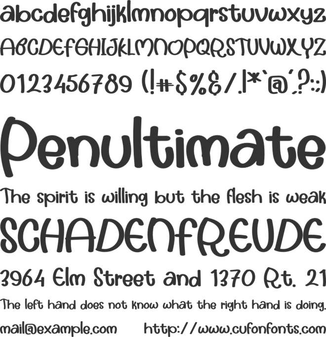 Hello Molly font preview