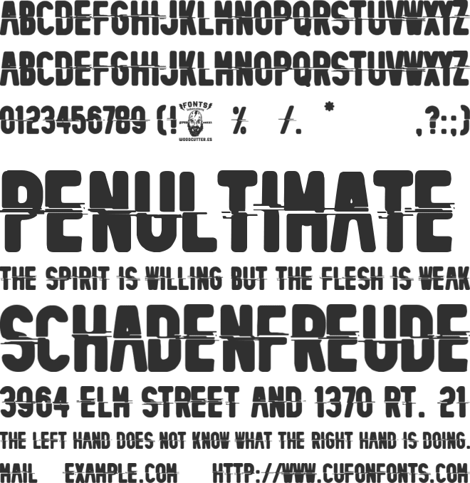 Mecanico Industrial font preview