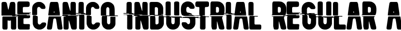 Mecanico Industrial Regular font