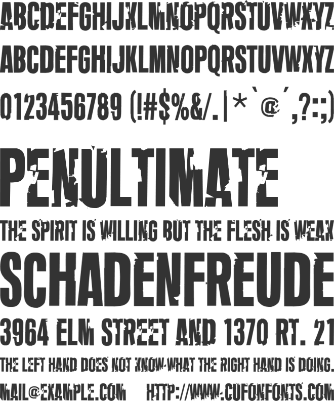 Stay Strrrange font preview