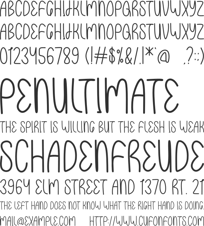 Rudolph font preview
