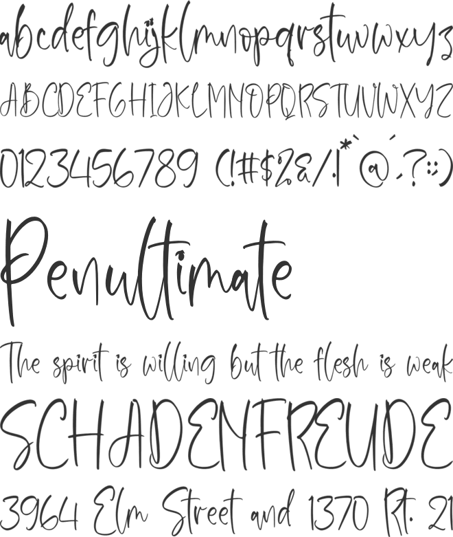 Sanford Veganzone font preview