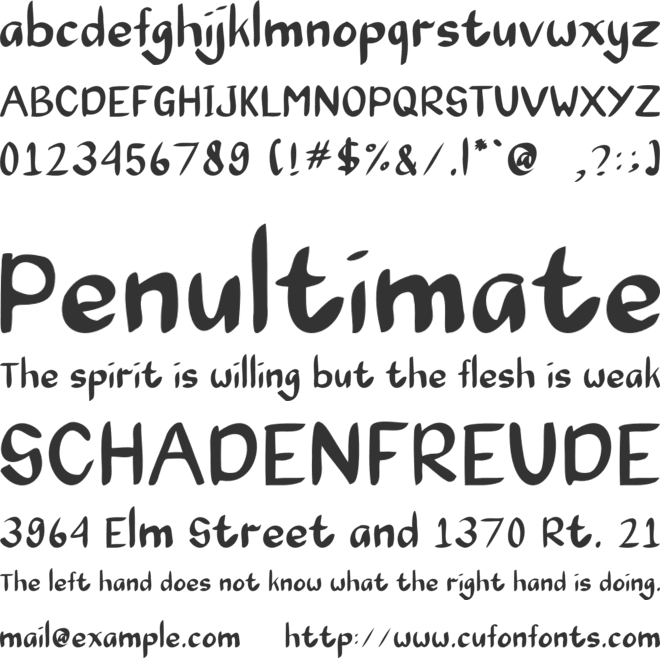 Valenca Kids font preview