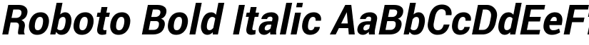 Roboto Bold Italic font
