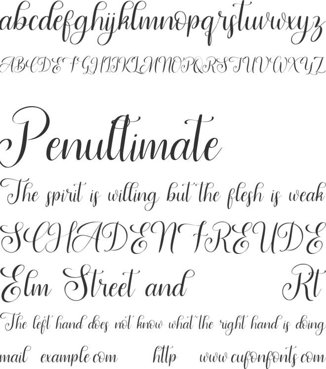 gildane hyme font preview