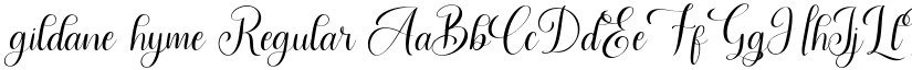 gildane hyme Regular font