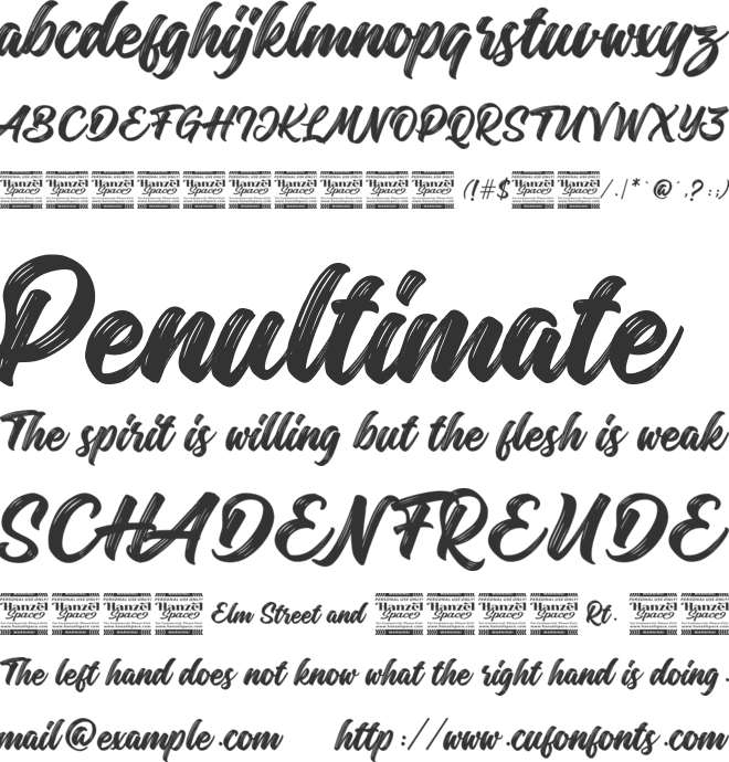 Margadeth font preview