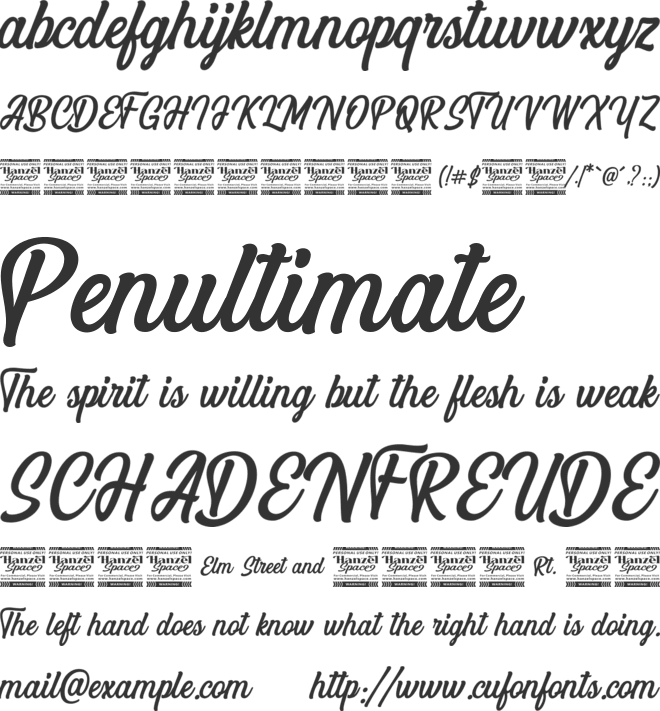 Angler Letter font preview