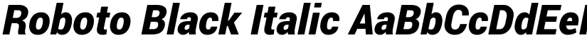 Roboto Black Italic font