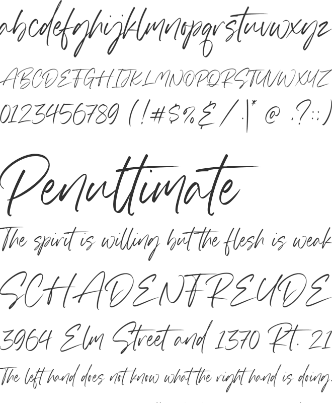 Ghostink font preview