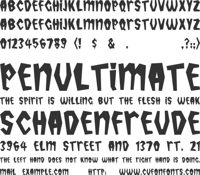 Tropicana font preview