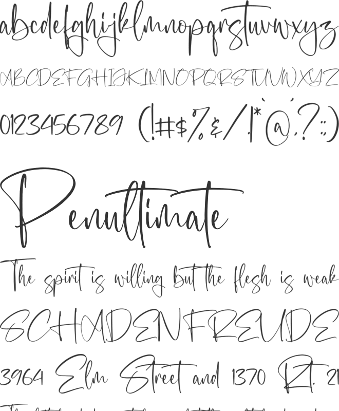 Rendika font preview