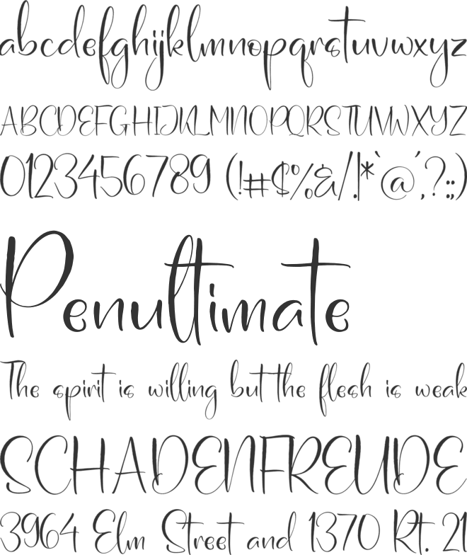 Ellyshalira font preview