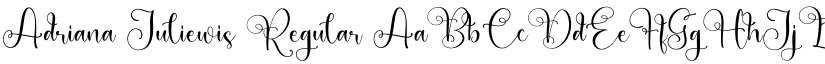 Adriana Juliewis Regular font