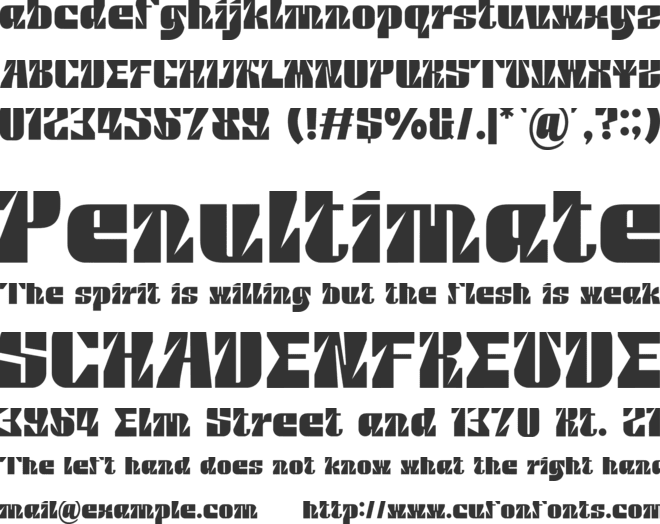 BERETTA font preview