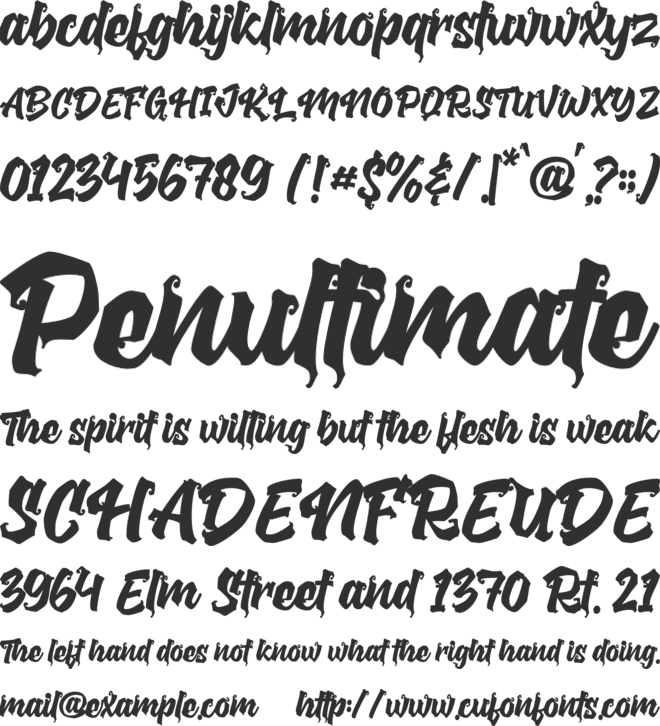 The Backyard Script font preview