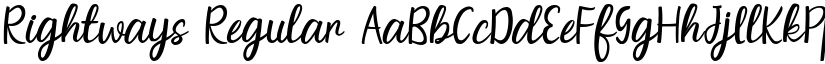 Rightways Regular font