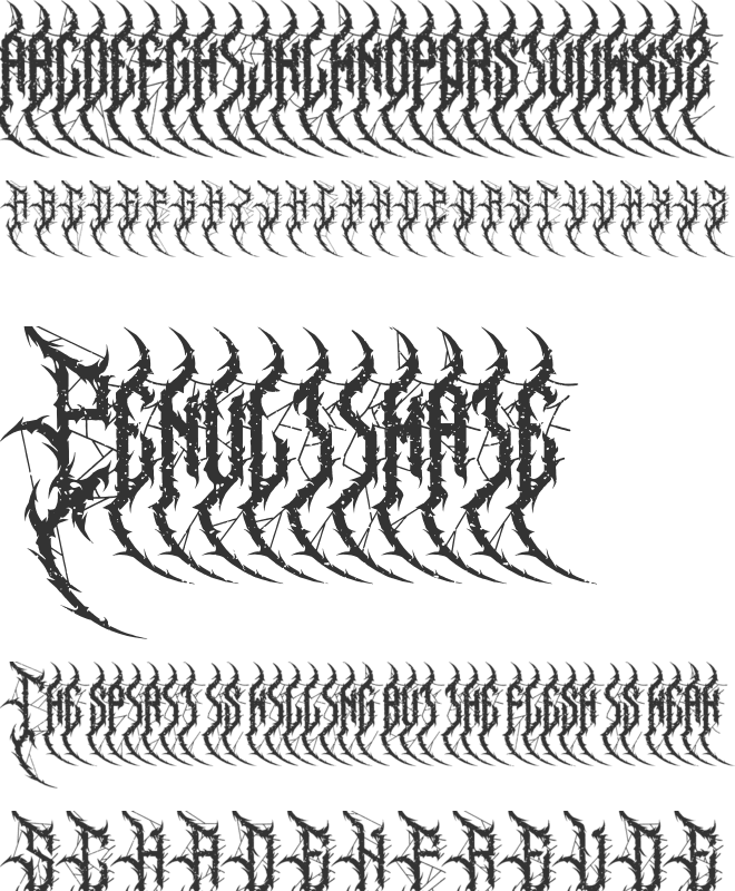 Sabersong font preview