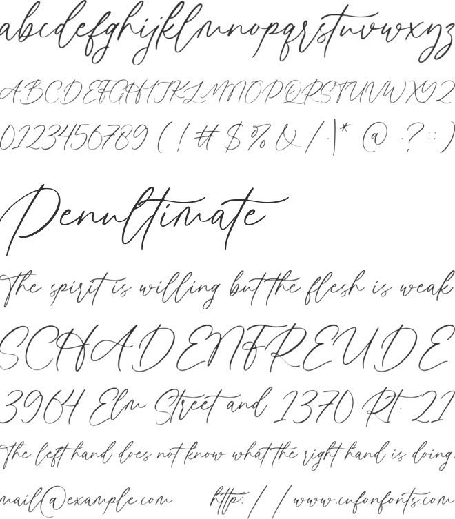 Adonitha font preview