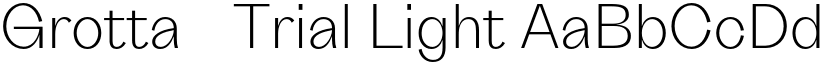 Grotta-Trial Light font