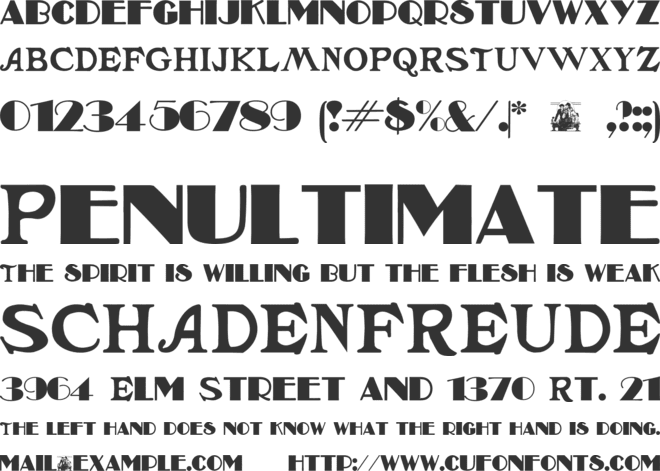 La Stangata font preview