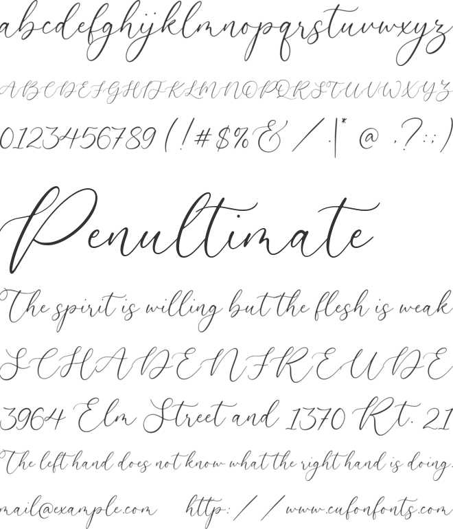 Auretta font preview
