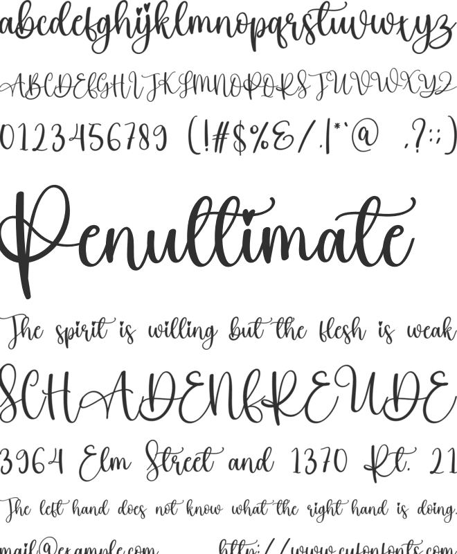 Blackink font preview