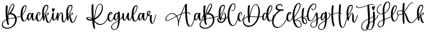 Blackink Regular font