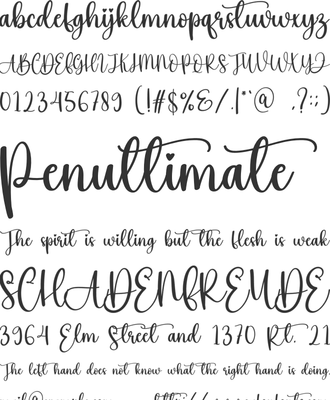 Family Rainbow font preview