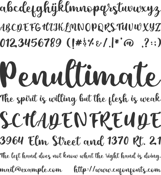 Father Christmas font preview