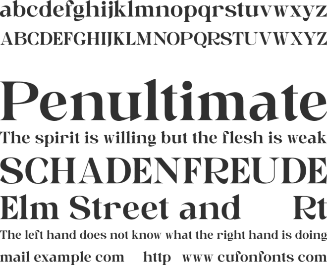 Baleny Serif Free font preview